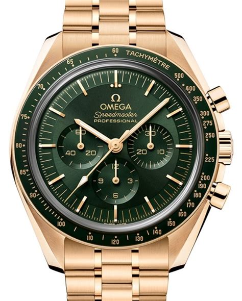 omega speedmaster green and gold